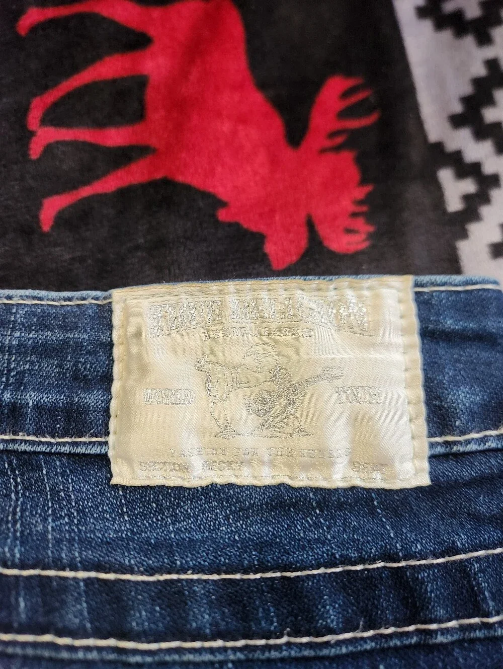 True Religion Becky Y2K Pearl Button Flap Pocket Bootcut Jeans Size 31 - Picture 13 of 15
